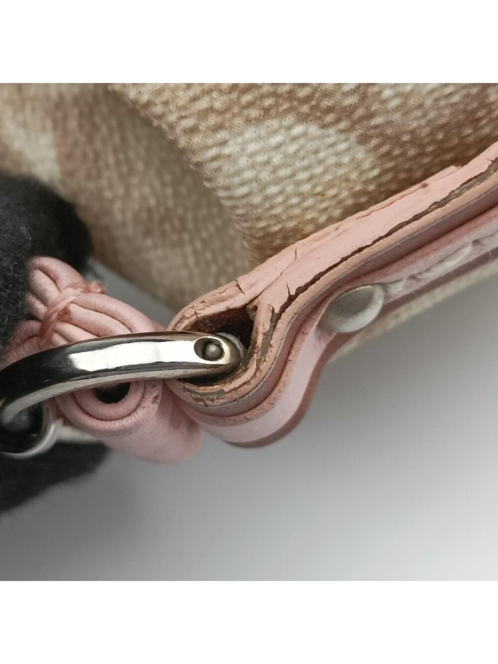 ★SOLD★ Dior Romantic Heart Trotter Beige Brown Pink Canvas Xleather Messenger - Picture 15 of 15